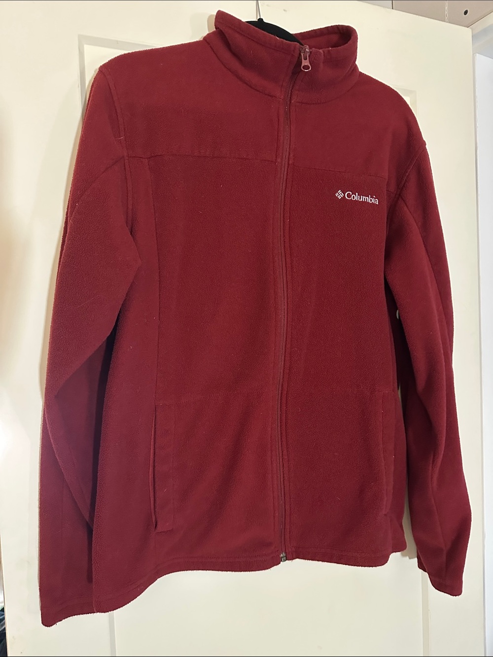 Columbia Men's Full-Zip Fleece Jacket in Burgundy